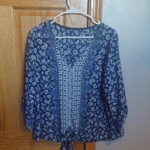 Nine Britton Floral Blue Women's Top
